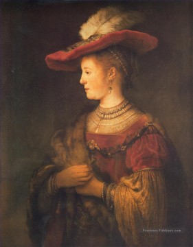 Portrait de Saskia Rembrandt Peinture à l'huile